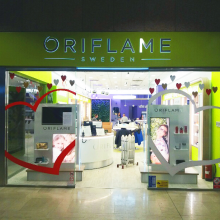 Oriflame tavaszi üzletdekoráció