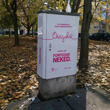 Telekom elosztószekrények fóliázása